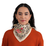 Rodeo Lassie Embroidered Bandana - Cream