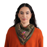 Rodeo Lassie Embroidered Bandana - Olive