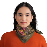 Rodeo Lassie Embroidered Bandana - Olive