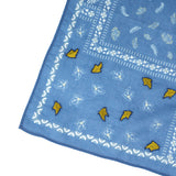 Paisley Patch Embroidered Bandana - Moonlight Blue