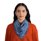 Paisley Patch Embroidered Bandana - Moonlight Blue