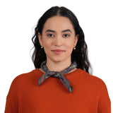 Vineyard Bloom Embroidered Bandana - Charcoal Grey