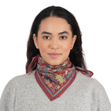 Vineyard Bloom Embroidered Bandana - Terracotta