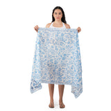 Indigo Vines Scarf - Blue