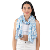 Indigo Vines Scarf - Blue