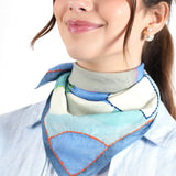 Prism Flower Bandana - Blue
