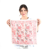 Blooming Peonies Bandana - Red