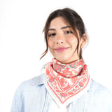 Blooming Peonies Bandana - Red