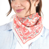 Blooming Peonies Bandana - Red