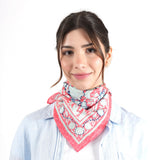Blooming Peonies Bandana - Rouge Red