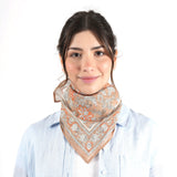Blooming Peonies Bandana - Tan