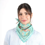 Blossom Reverie Bandana - Teal