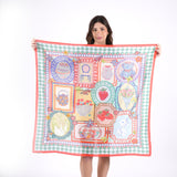 Curated Curiosities Square Scarf - Red