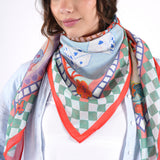 Curated Curiosities Square Scarf - Red
