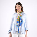 Capri Postcard Square Scarf - Blue