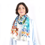 Tropical Canopy Scarf - Blue
