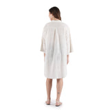 Moonflower Embroidered Shirt Dress - White