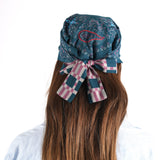 Paisley Reversible Hair Scarf - Aegen Blue