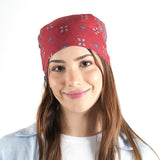 Paisley Reversible Hair Scarf - Red