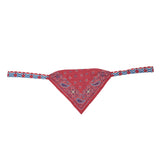 Paisley Reversible Hair Scarf - Red
