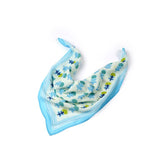 Chasing Petals Cotton Bandana - Ice Blue