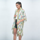 CHARMING FLORAL KIMONO - LIGHT GREEN