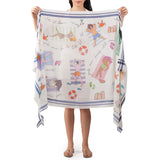 Catch Some Waves Wrap - White