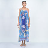 EQUATORIAL SWIM COVER UP - NAVY BLUE