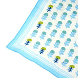 Chasing Petals Cotton Bandana - Ice Blue