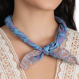 Ornate Pattern Cotton Bandana - Coastal Blue