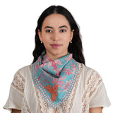 Blooming Hour Cotton Bandana - Sea Blue