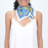 IKAT LEMON PRINT BANDANA - BLUE
