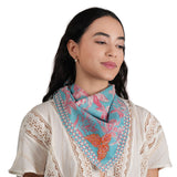 Blooming Hour Cotton Bandana - Sea Blue