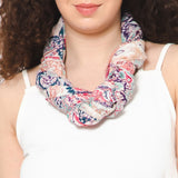 Paisley Fringe Georgette Scarf - Multi