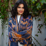 Santo Kimono - Navy Mustard