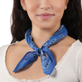 Ciao Paisley Cotton Bandana - Ink Blue