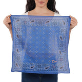 Ciao Paisley Cotton Bandana - Ink Blue