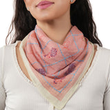 Flowerscape Cotton Bandana - Tea Rose