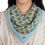 Cabana Palm Cotton Bandana - Pomelo