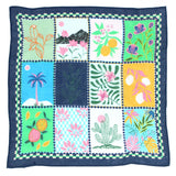 Petal Poetry Cotton Bandana - Navy