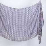 Classic Mini Plaid Scarf - Dark Blue