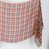 Fall Spice Plaid Scarf - Green Orange