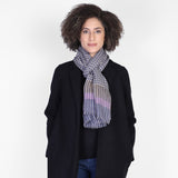 Classic Mini Plaid Scarf - Dark Blue