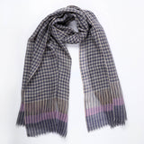 Classic Mini Plaid Scarf - Dark Blue