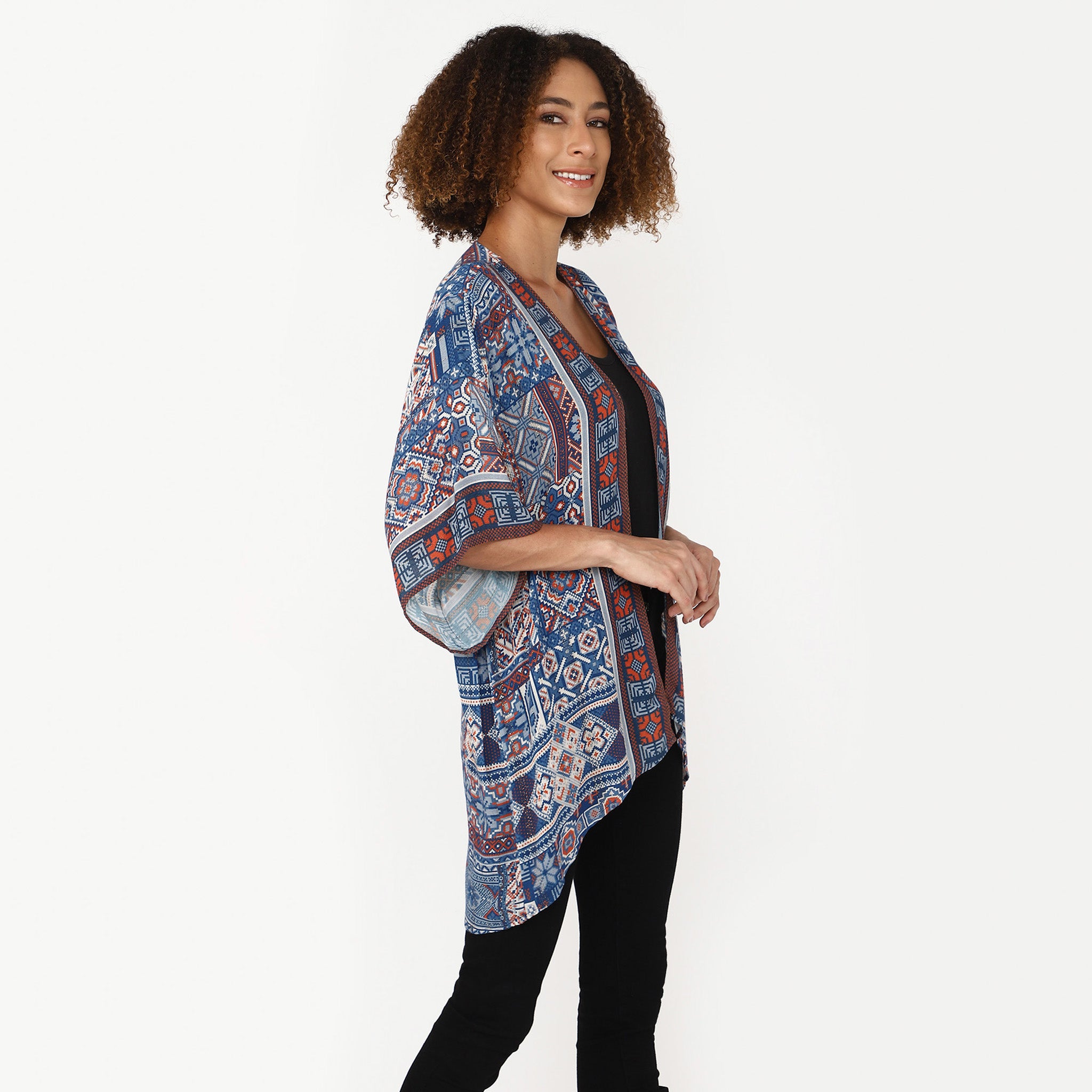 Meander Kimono - Indigo