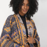 Santo Kimono - Navy Mustard