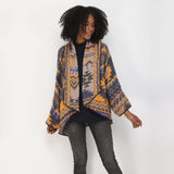 Santo Kimono - Navy Mustard