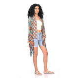 Botanical Mist Kimono - Dusty Blue