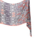 Indigo Aztec Scarf - Navy Orange