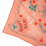Give Love Cotton Bandana - Soft Coral